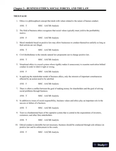 Business Law: Principles for Today's Commerical Environment: Principles Volume 3rd Edition Test Bank - Page 16 preview image