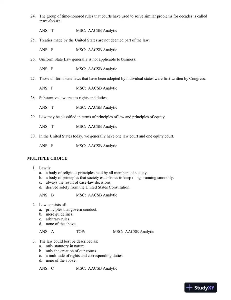 Business Law: Principles for Today's Commerical Environment: Principles Volume 3rd Edition Test Bank, page 4