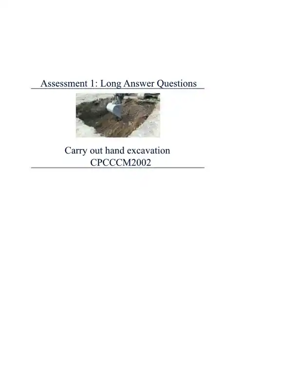 Assessment 1 Long Answer Question - Page 1 preview image