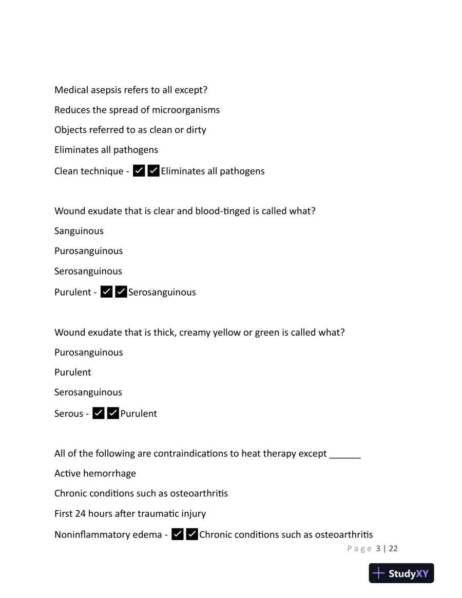 2024 NSG3100 Nursing Diagnosis Practice Exam With Answers (76 Solved Questions), page 4