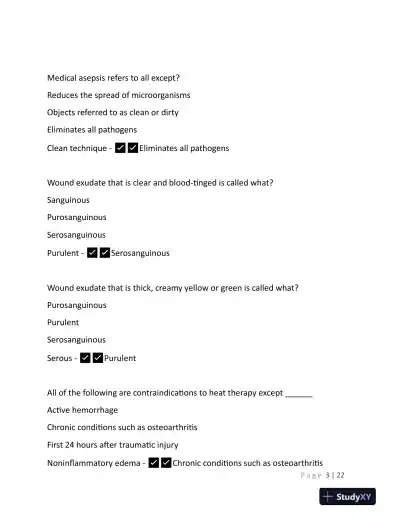 2024 NSG3100 Nursing Diagnosis Practice Exam With Answers (76 Solved Questions) - Page 4 preview image