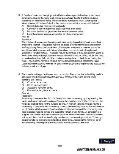 Maternal & Child Health Nursing: Care of the Childbearing & Childrearing Family 8th Edition Test Bank - Page 14 preview image