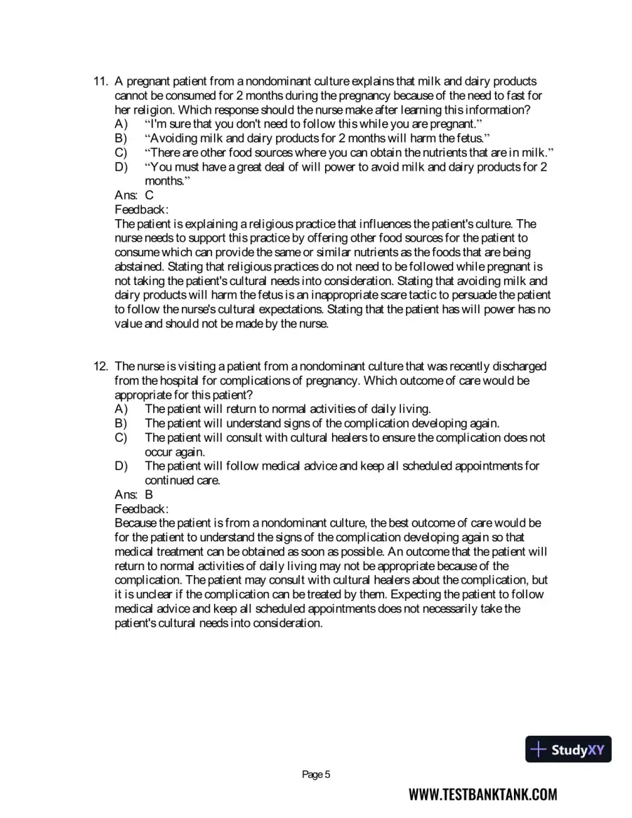 Maternal & Child Health Nursing: Care of the Childbearing & Childrearing Family 8th Edition Test Bank, page 21