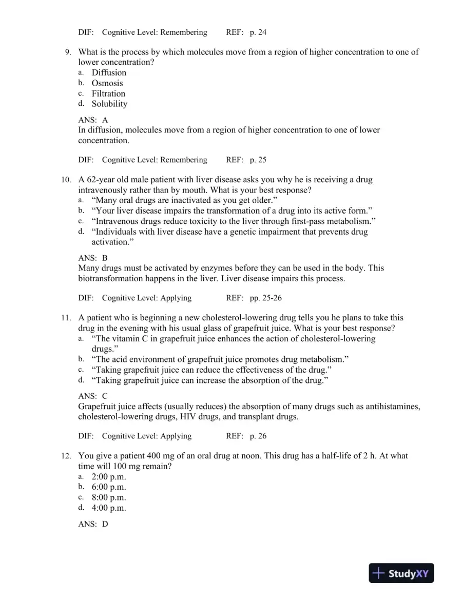Introduction to Clinical Pharmacology 9th Edition Test Bank, page 15