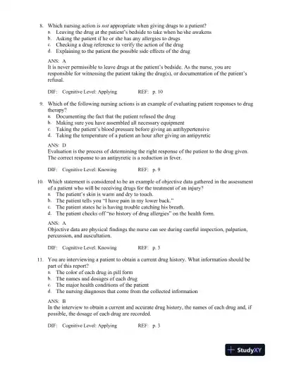 Introduction to Clinical Pharmacology 9th Edition Test Bank - Page 4 preview image