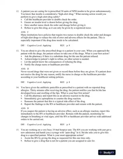 Introduction to Clinical Pharmacology 9th Edition Test Bank - Page 5 preview image