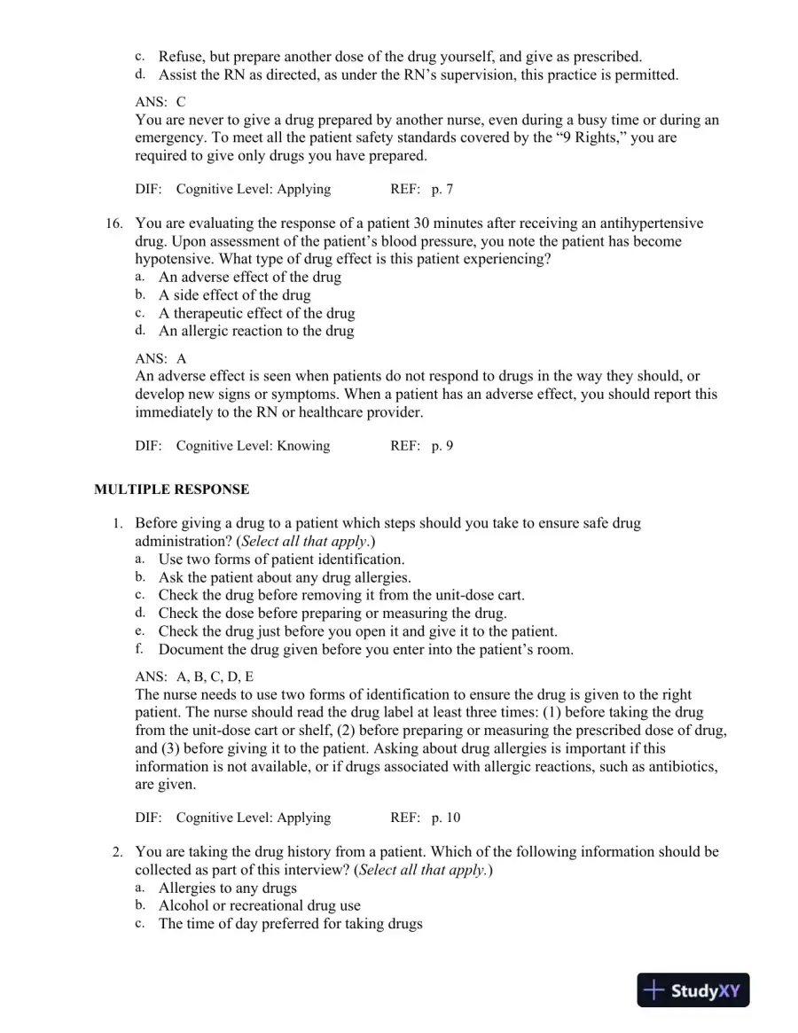 Introduction to Clinical Pharmacology 9th Edition Test Bank, page 6