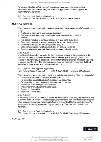 Test Bank for Pharmacology and the Nursing Process, 10th Edition (Chapters 1-57) - Page 15 preview image