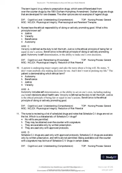 Test Bank for Pharmacology and the Nursing Process, 10th Edition (Chapters 1-57) - Page 19 preview image