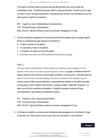 Test Bank for Pharmacology and the Nursing Process, 10th Edition (Chapters 1-57) - Page 28 preview image