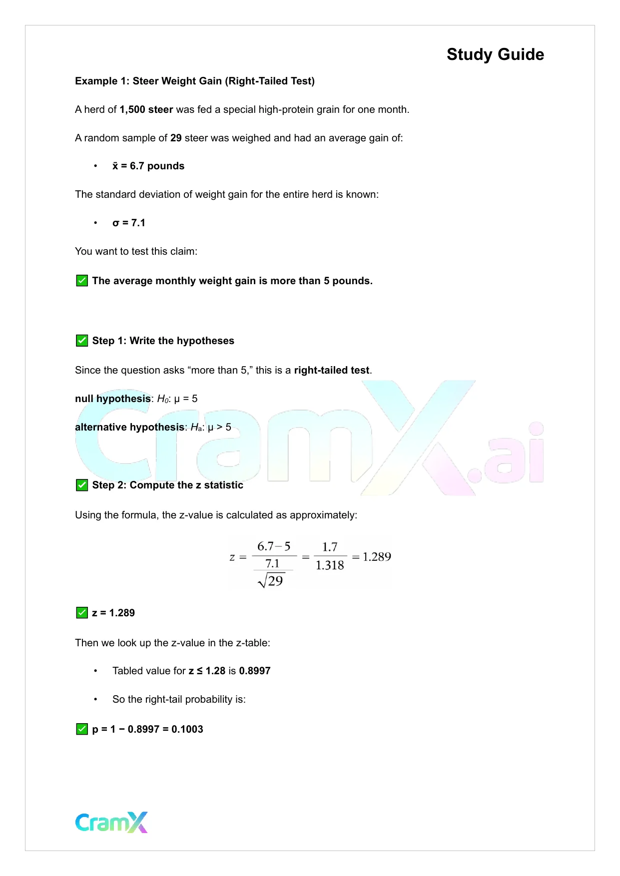Statistics - Univariate Inferential Tests - Page 2 preview image