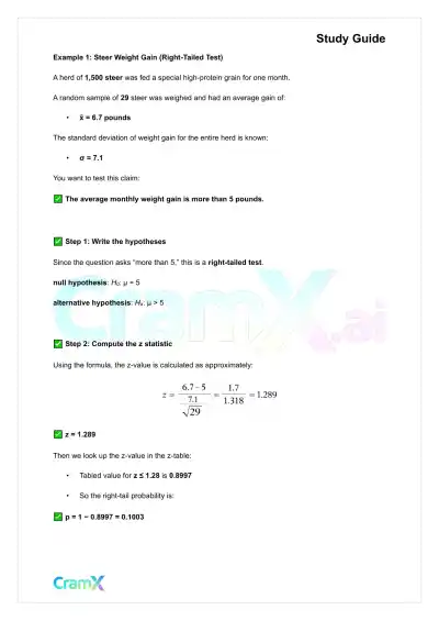 Statistics - Univariate Inferential Tests - Page 2 preview image