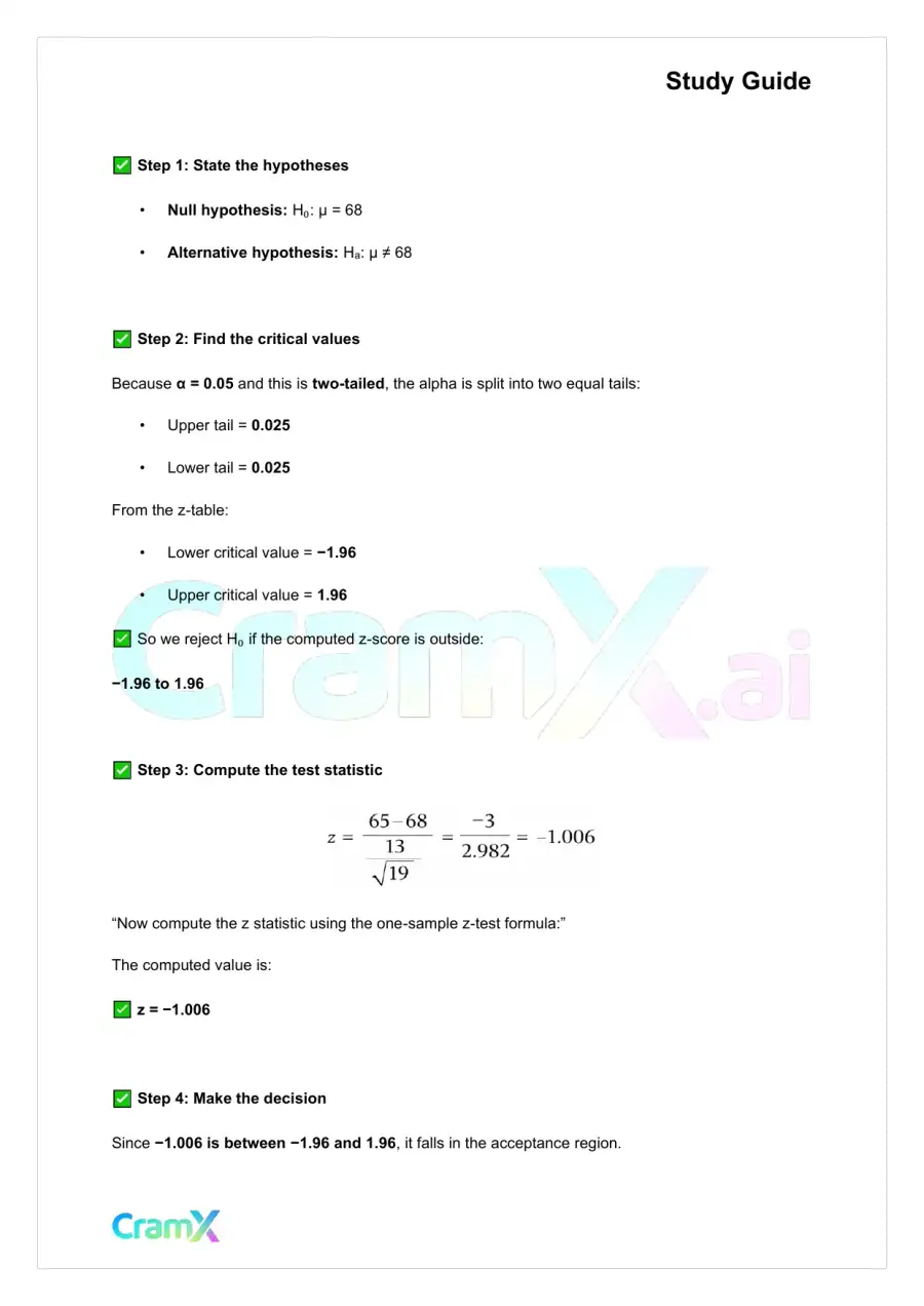 Statistics - Univariate Inferential Tests, page 4
