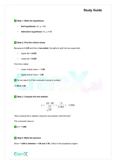 Statistics - Univariate Inferential Tests - Page 4 preview image