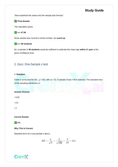 Statistics - Univariate Inferential Tests - Page 8 preview image