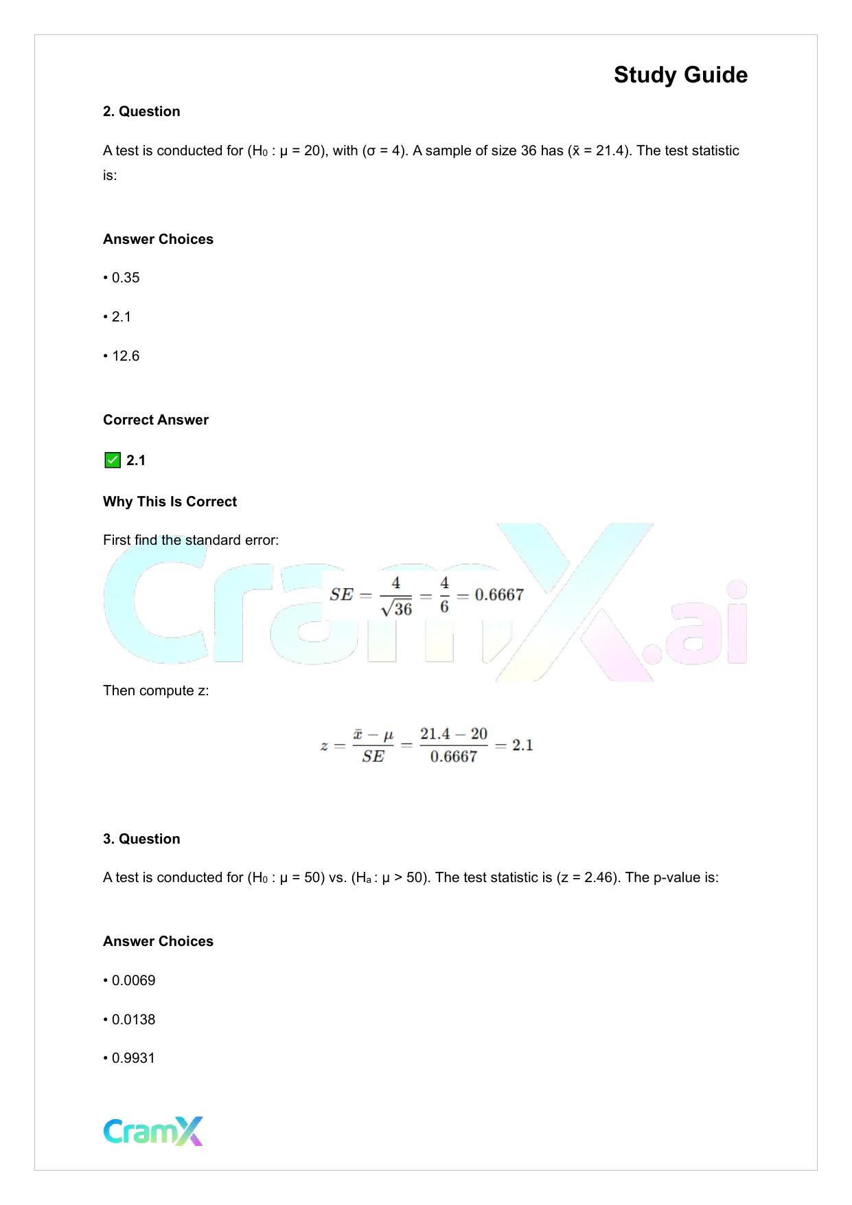 Statistics - Univariate Inferential Tests - Page 9 preview image
