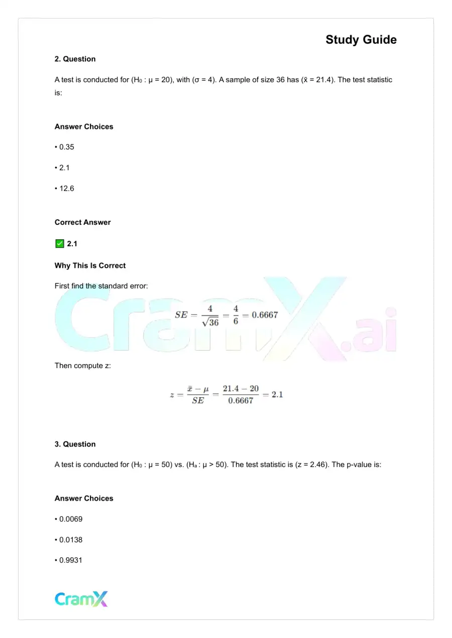 Statistics - Univariate Inferential Tests, page 9