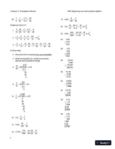 Solution Manual for Beginning and Intermediate Algebra, 5th Edition - Page 10 preview image