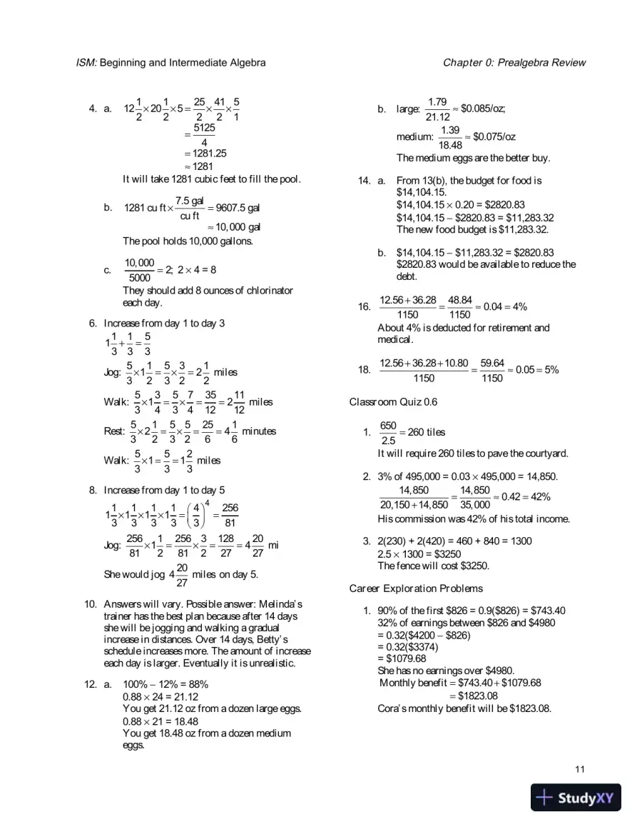 Solution Manual for Beginning and Intermediate Algebra, 5th Edition, page 15