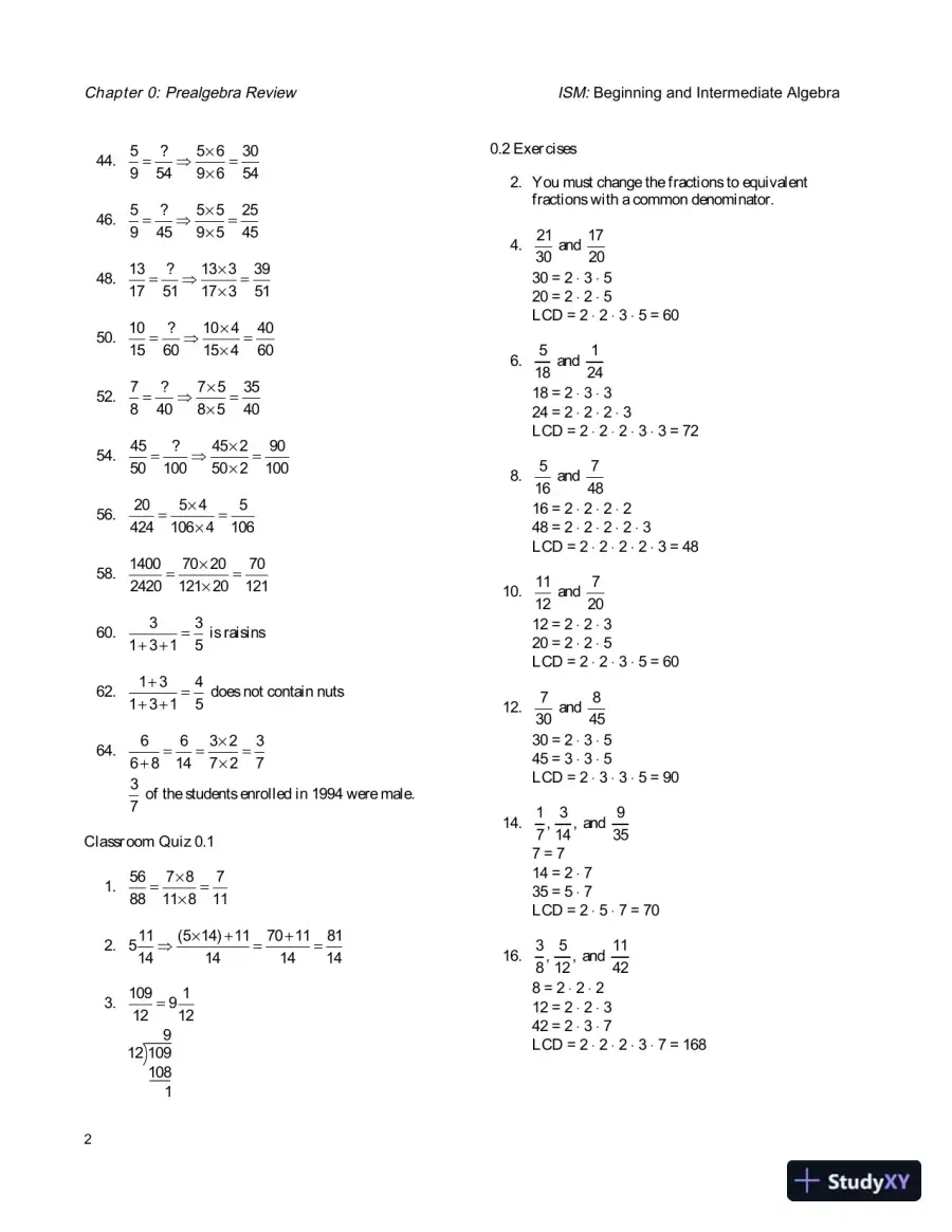 Solution Manual for Beginning and Intermediate Algebra, 5th Edition, page 6