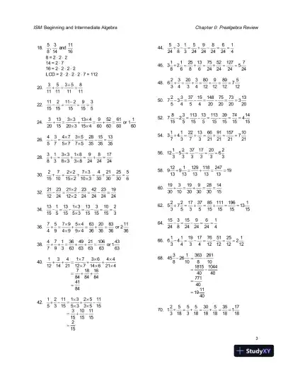 Solution Manual for Beginning and Intermediate Algebra, 5th Edition - Page 7 preview image