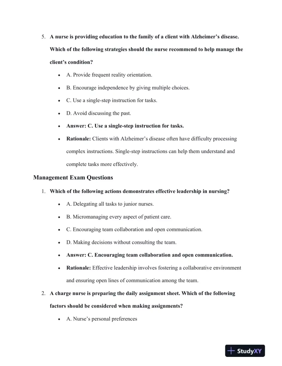 2023 ATI PN Mental Health Practice Exam With Answers (43 Solved Questions), page 4