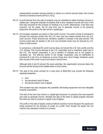Canadian Income Taxation 2017/, 2017/, 2017/2018 Edition Solution Manual - Page 15 preview image