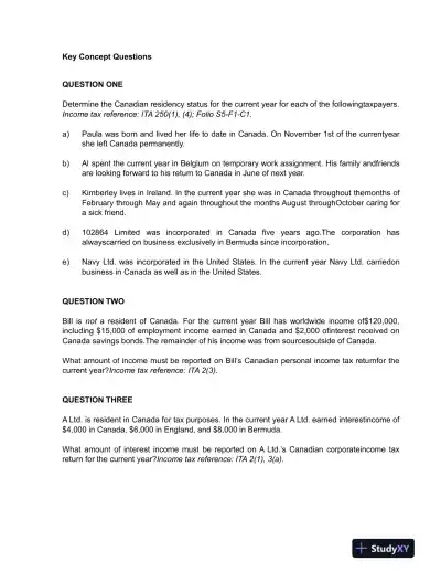 Canadian Income Taxation 2017/, 2017/, 2017/2018 Edition Solution Manual - Page 16 preview image