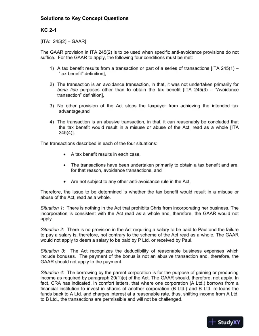 Canadian Income Taxation 2017/, 2017/, 2017/2018 Edition Solution Manual, page 8