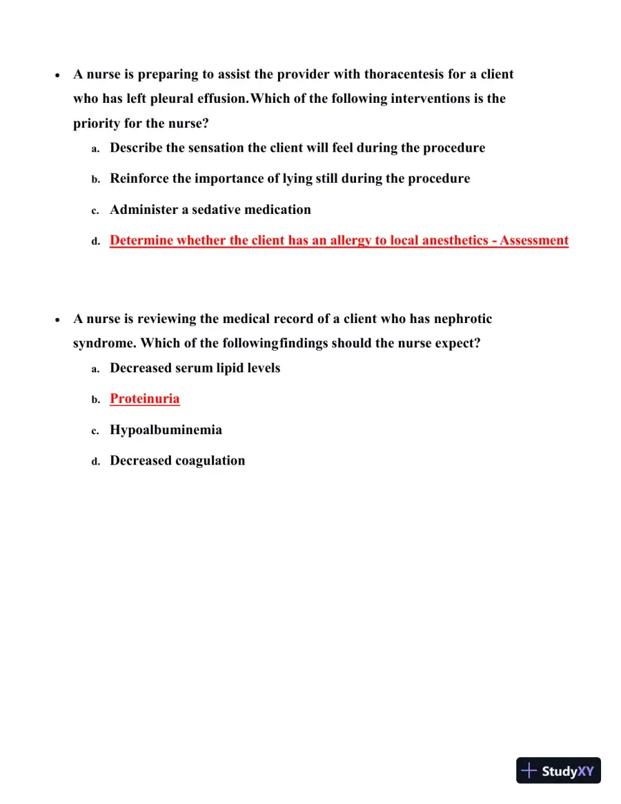 2019 ATI RN Medsurg Proctored Exam with Answers (66 Solved Questions), page 11
