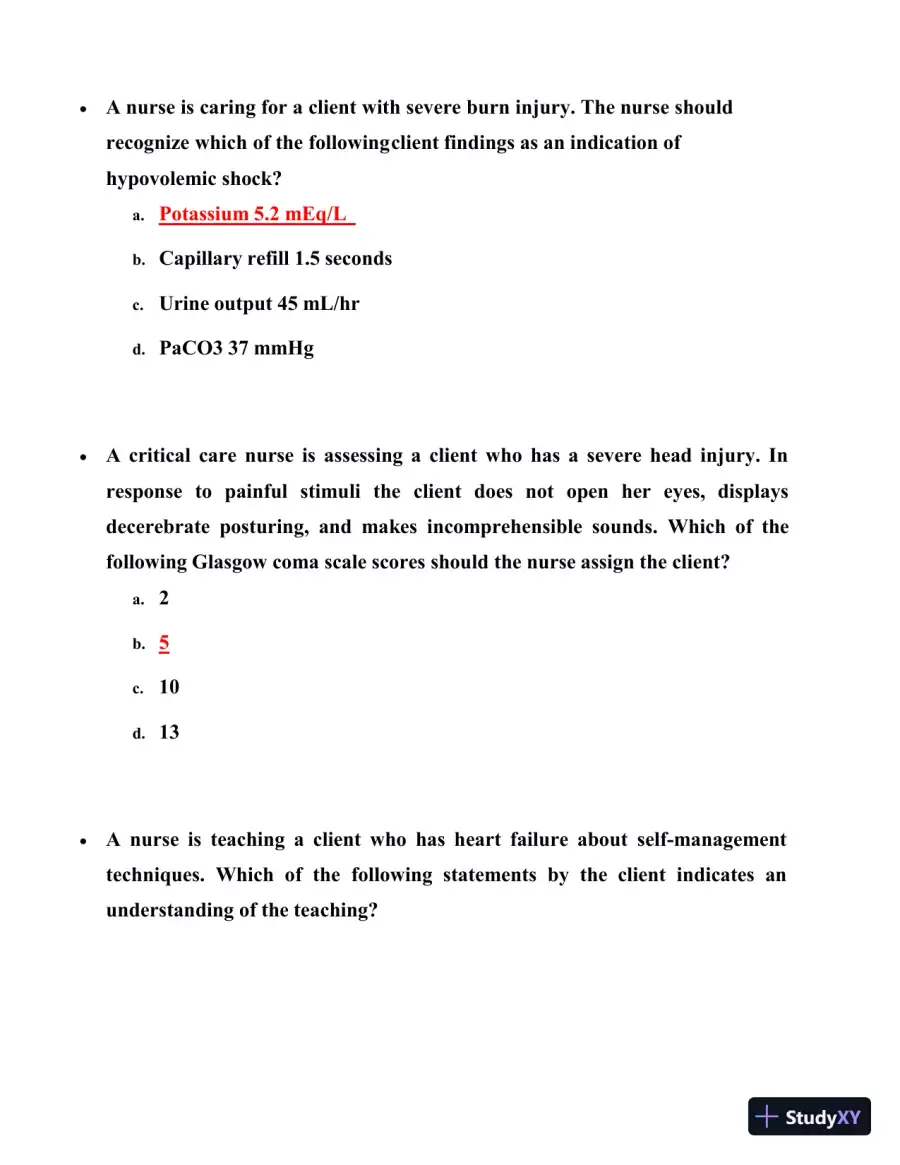 2019 ATI RN Medsurg Proctored Exam with Answers (66 Solved Questions), page 3