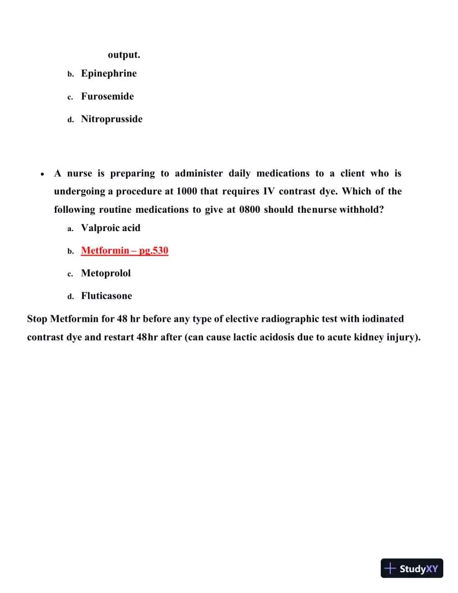 2019 ATI RN Medsurg Proctored Exam with Answers (66 Solved Questions), page 9