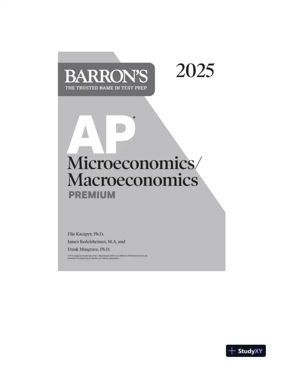 AP Microeconomics/Macroeconomics Premium, 2025: Prep Book with 4 Practice Tests + Comprehensive Review (2025), page 3