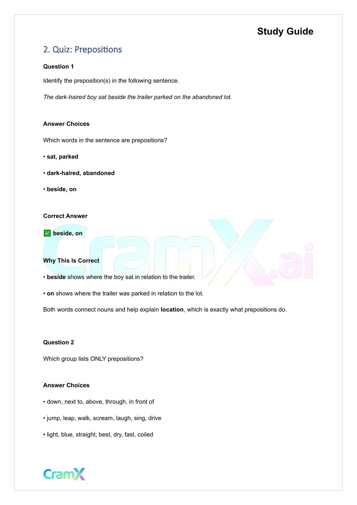 English - Connecting Words and Phrases Preposition - Page 4 preview image