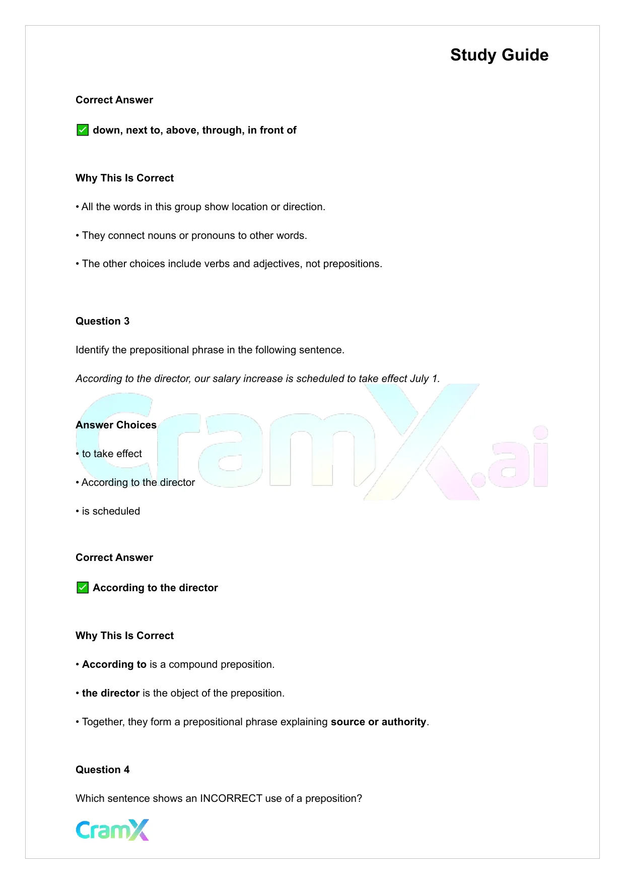 English - Connecting Words and Phrases Preposition - Page 5 preview image