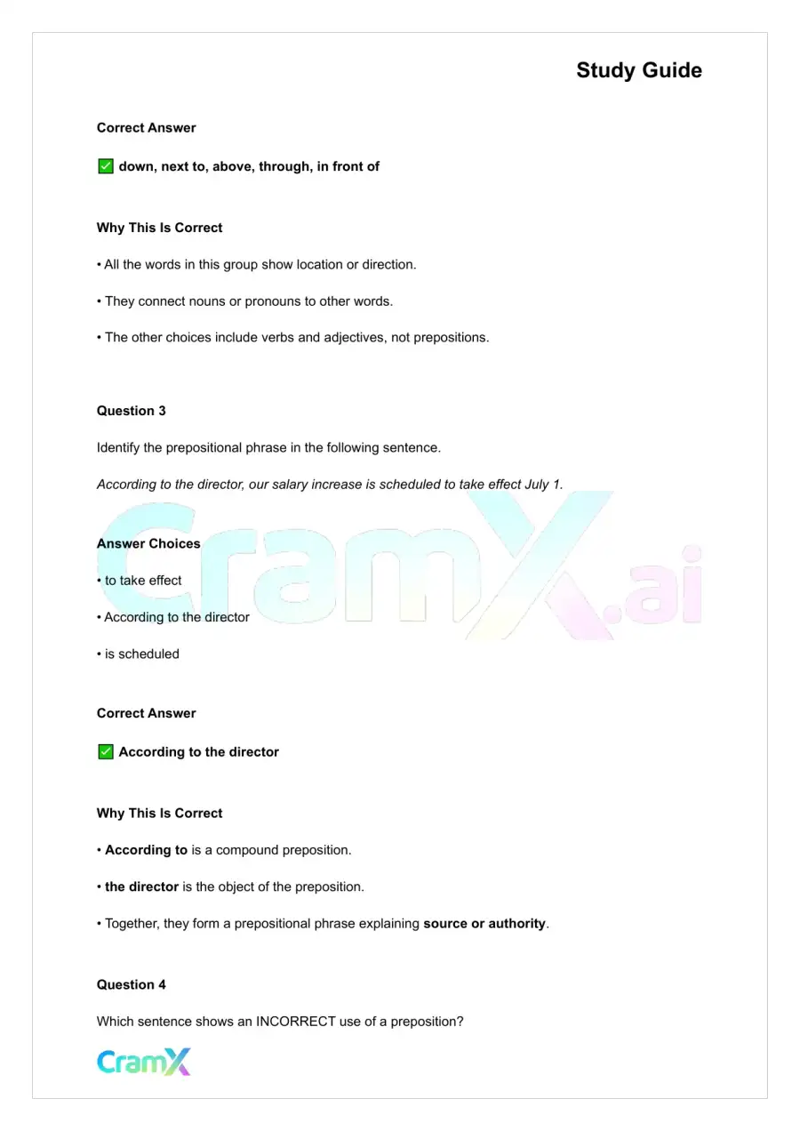 English - Connecting Words and Phrases Preposition, page 5