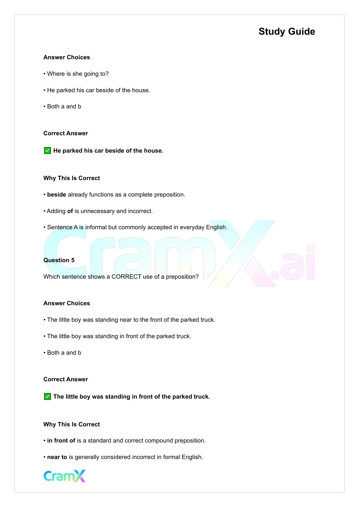 English - Connecting Words and Phrases Preposition - Page 6 preview image