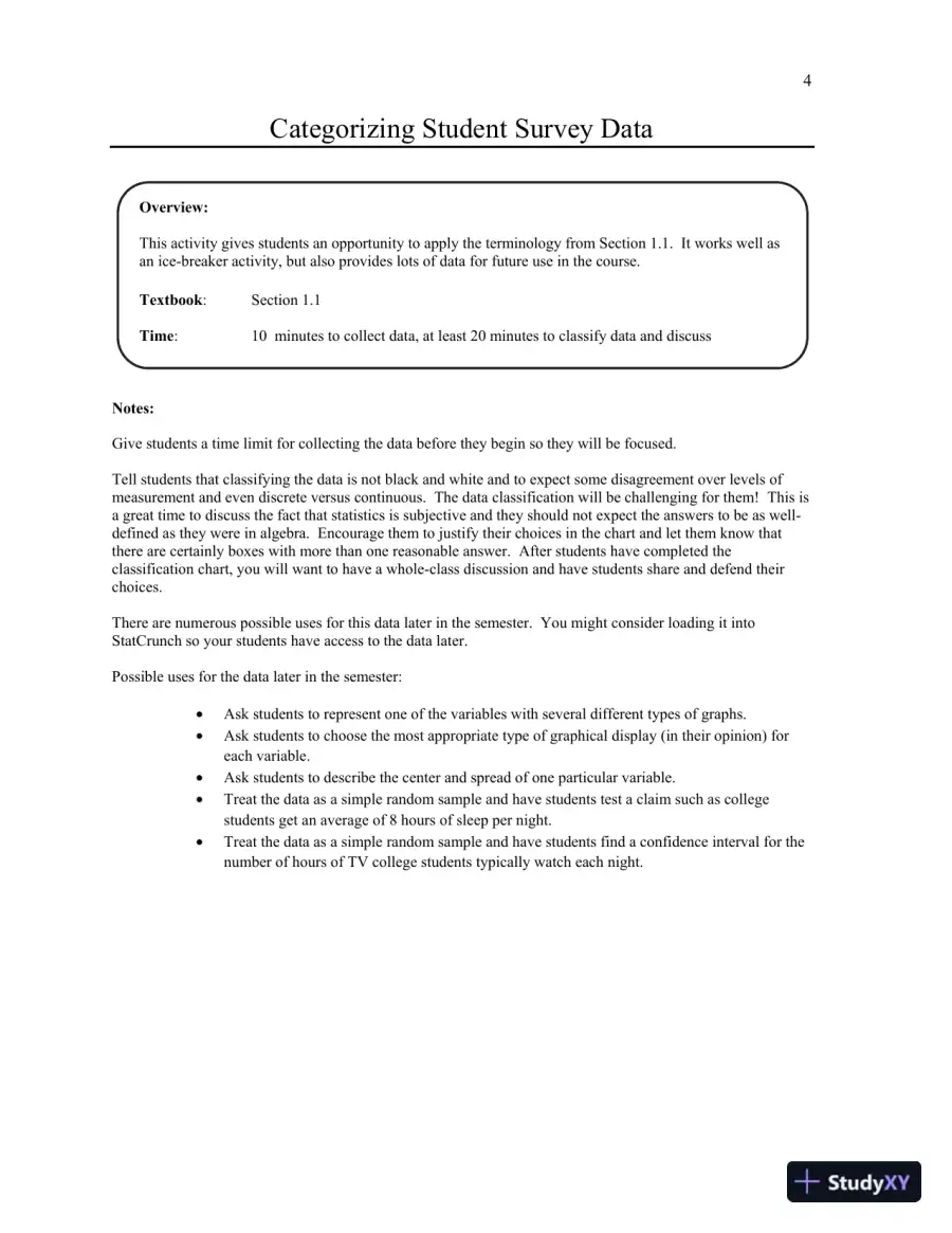 Solution Manual for Statistics: Informed Decisions Using Data, 6th Edition, page 10