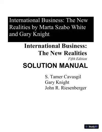 Solution Manual for International Business The New Realities, 5th Edition - Page 1 preview image