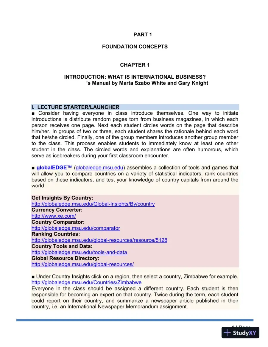 Solution Manual for International Business The New Realities, 5th Edition, page 3