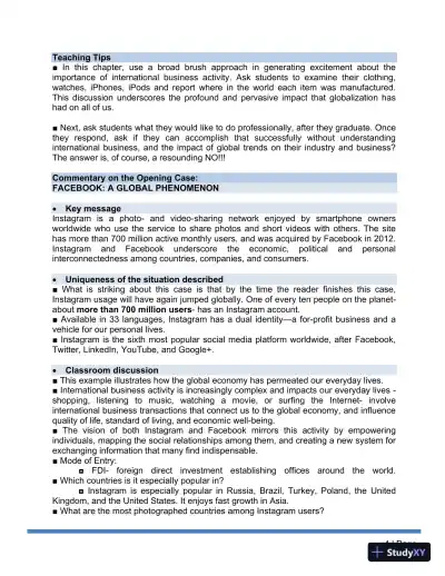 Solution Manual for International Business The New Realities, 5th Edition - Page 6 preview image