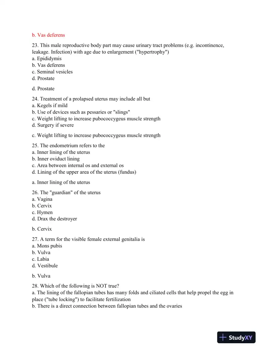 2023-2024 BIO252 Prenatal Final Exam With Answers (203 Solved Questions), page 6