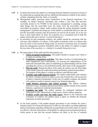 Solution Manual for Auditing and Assurance Services: A Systematic Approach, 11th Edition - Page 5 preview image