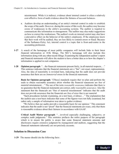 Solution Manual for Auditing and Assurance Services: A Systematic Approach, 11th Edition - Page 6 preview image