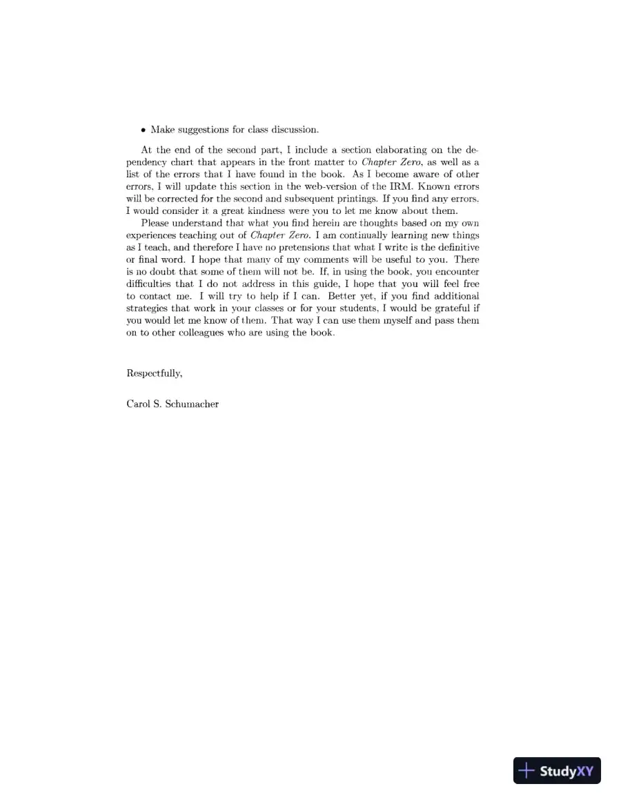 Revision Notes for Chapter Zero: Fundamental Notions of Abstract Mathematics, 2nd Edition, page 7