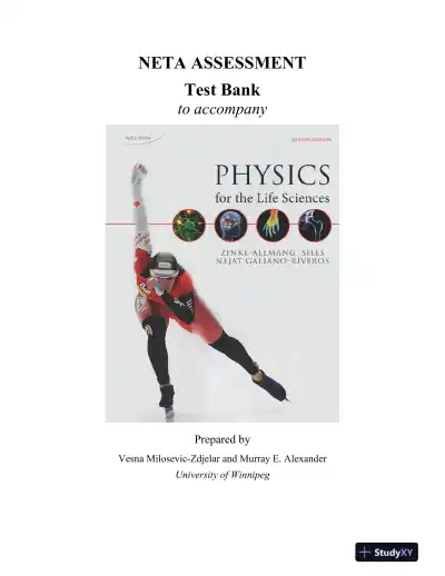 Physics For The Life Sciences , 2nd UK Ed. Edition Test Bank - Page 1 preview image