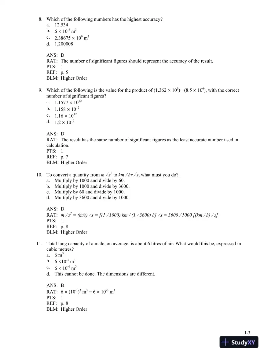 Physics For The Life Sciences , 2nd UK Ed. Edition Test Bank, page 11