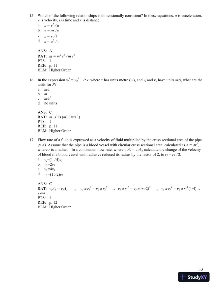 Physics For The Life Sciences , 2nd UK Ed. Edition Test Bank, page 13
