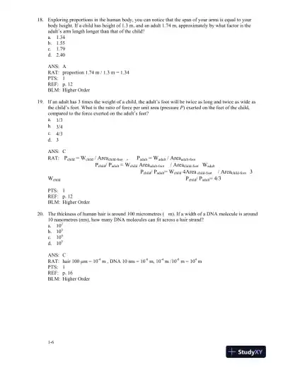 Physics For The Life Sciences , 2nd UK Ed. Edition Test Bank - Page 14 preview image