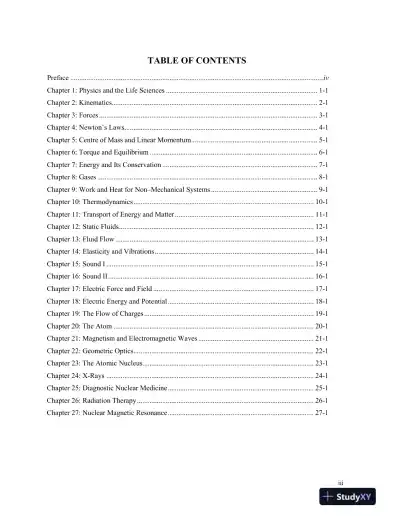 Physics For The Life Sciences , 2nd UK Ed. Edition Test Bank - Page 5 preview image